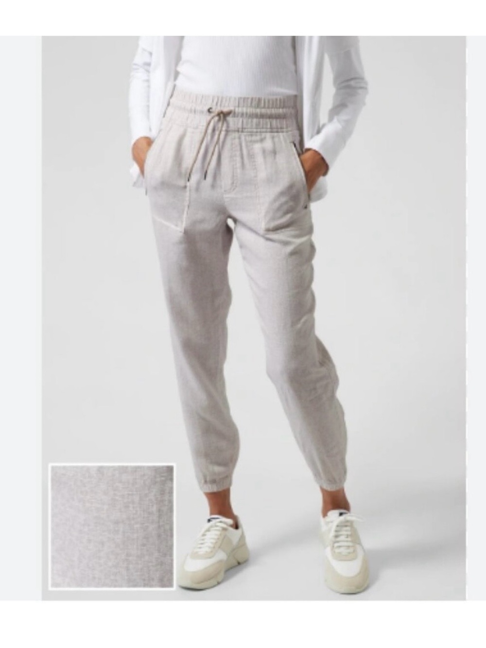 Women’s Athleta Cabo Linen Jogger micro cheetah